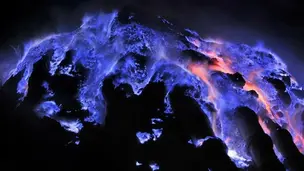 Blue Volcanic Flame Nature's Light Show Amazes The Internet