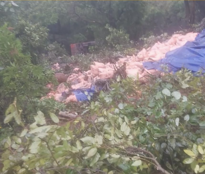 ಚೋರ್ಲಾ ಘಾಟನಲ್ಲಿ ಭೂಕುಸಿತದಿಂದ ಲಾರಿ ಅಪಘಾತ