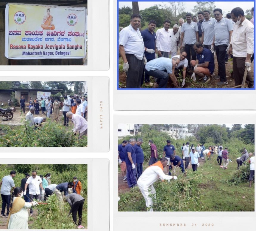 ಬಸವ ಕಾಯಕ ಜೀವಿಗಳ ಸಂಘದ ವತಿಯಿಂದ ಸ್ಮಶಾನ ಸ್ವಚ್ಛತಾ ಕಾರ್ಯಕ್ರಮ, ವೃಕ್ಷಾಭಿಯಾನ