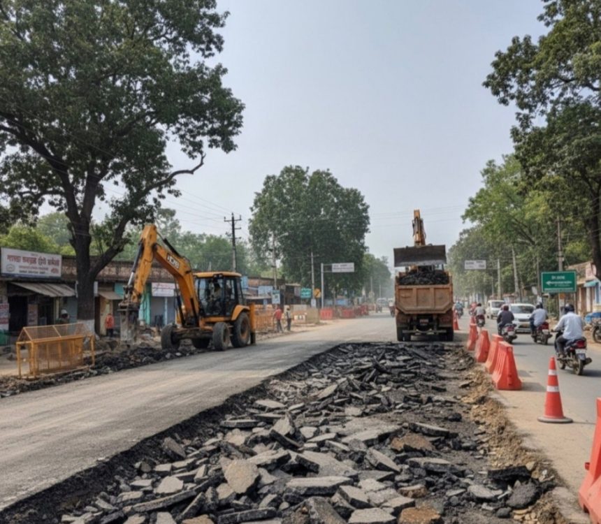 ರಸ್ತೆ ಕಾಂಕ್ರೀಟಿಕರಣ ಕಾಮಗಾರಿಗೆ ಕೊನೆಗೂ ಚಾಲನೆ